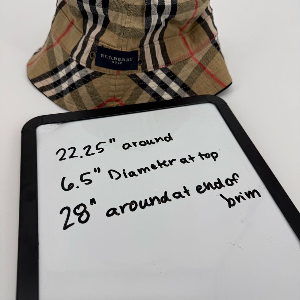 Vintage Burberry Golf Reversible Bucket Hat - Nova Check & Black - Picture 9 of 9